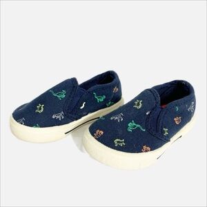 Carter’s Damon Allover Dinosaur Print Casual Canvas Slip-on Sneakers Skate Shoe